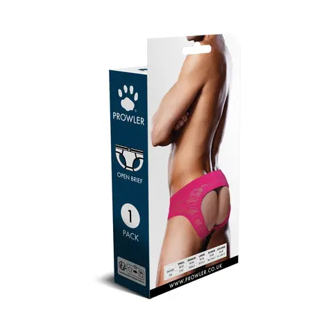 Prowler Lace Open Back Brief Pink L