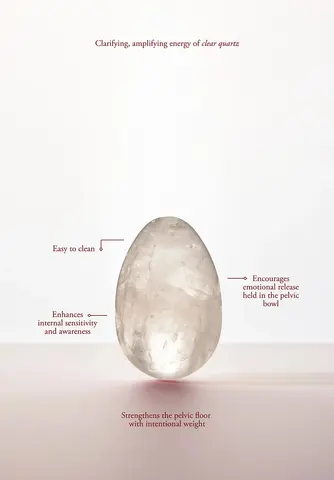 Chakrubs Prism Yoni Egg Clear Quartz (non-drilled)
