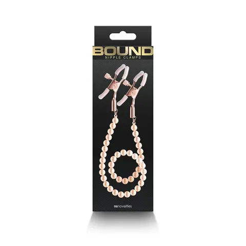 Bound Nipple Clamps DC1 in Rose Gold