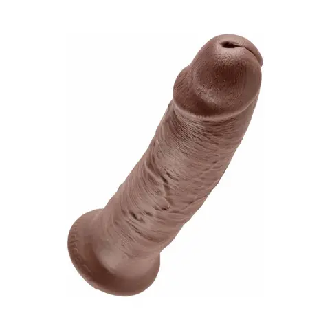 King Cock 10 in. Cock Realistic Dildo With Suction Cup in Brown
