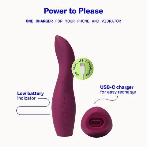 Dame Dip 2.0 Classic Vibrator Plum