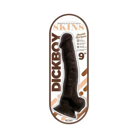 Dickboy Skins Dildo 9 in. Chocolate Lovers