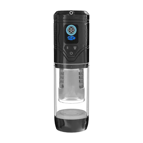 PUMPED Sensurge Automatic Rechargeable Heating Suction Masturbator in Black