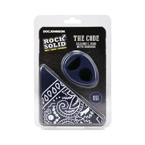 Rock Solid The Code Silicone C-Ring with Bandana Navy Blue/Black