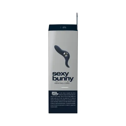 VeDO Sexy Bunny Rechargeable Vibrating C-Ring Black Pearl