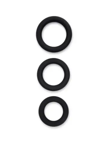 3 piece extra thick silicone cock ring set