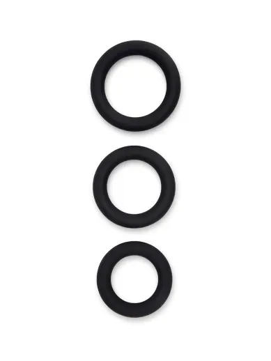 3 piece extra thick silicone cock ring set