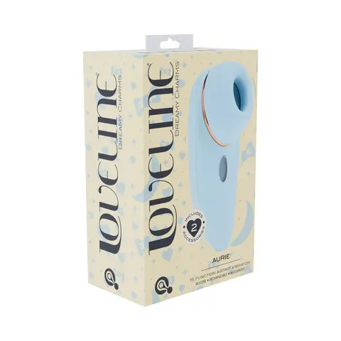 LoveLine Aurie AirTapTech Rechargeable Vibrator in Blue