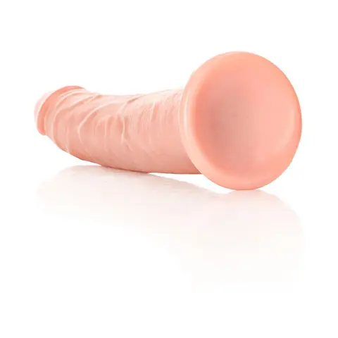 RealRock Realistic 7 in. Slim Dildo With Suction Cup in Beige