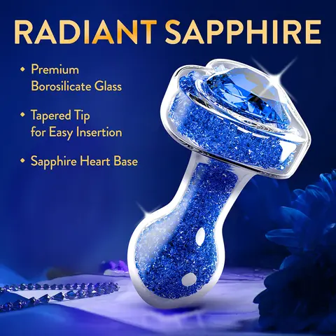 Oh My Gem Prestige Glass Anal Plug Blue