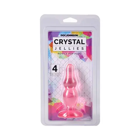 Crystal Jellies Novice Pop Plug 4 in. in Pink