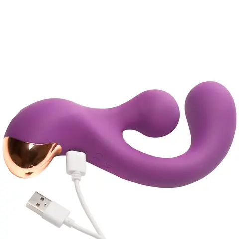 BANG! Gyro Rabbit Silicone Vibrator in Purple