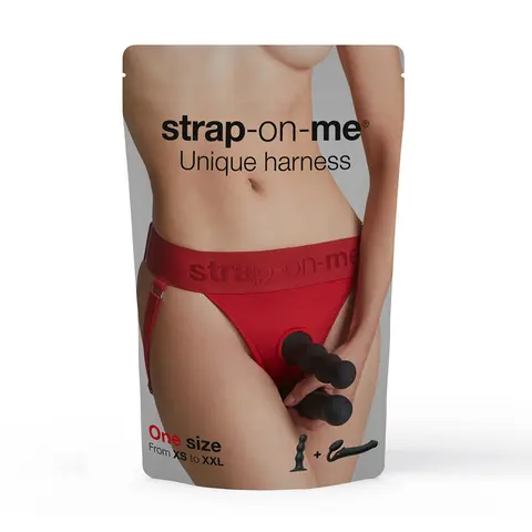 Strap-On-Me Harness Lingerie Unique One Size in Red