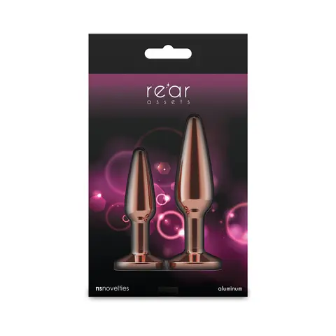 Rear Assets Tapered Trainer Plug Kit in Rose Gold/Pink