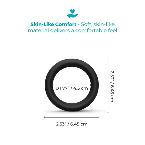 b-Vibe Snug Ring 45mm Snug Fit Silicone C-Ring in Black