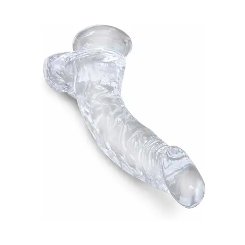 King Cock Clear 7.5 in. Cock With Balls Realistic Suction Cup Dildo