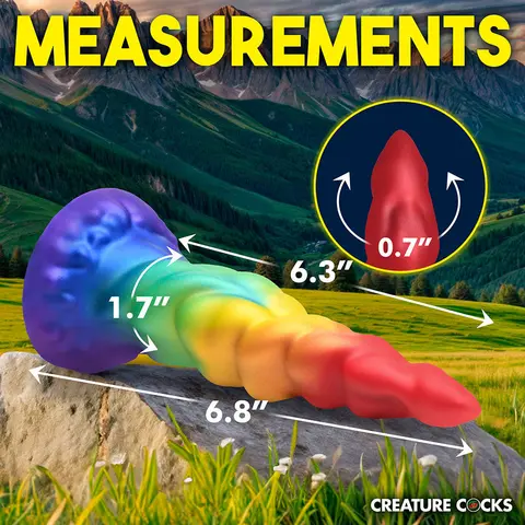 Creature Cocks Rainbow Horn Silicone Dildo