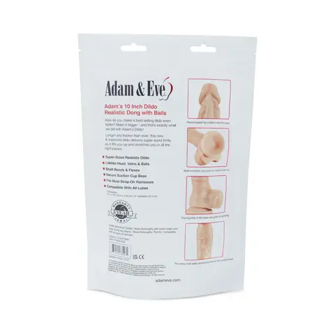 Adam & Eve Adam's Cock 10 in. Dildo (Bag Packaging)
