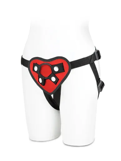 red heart strap-on harness