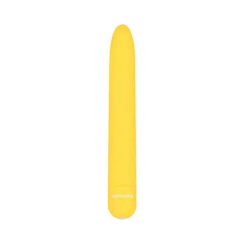 Evolved Sunny Sensations Rechargeable Silicone Sli mline Vibrator Yellow