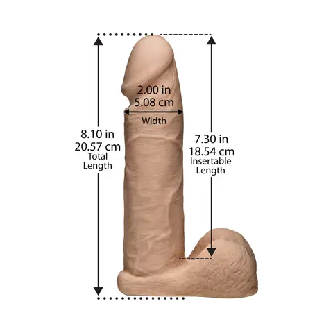Vac-U-Lock - 8-Inch ULTRASKYN Cock in White