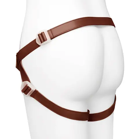 Together Tones NudeFit FlexCurv Strap-On Harness in Dark