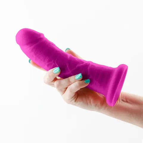Colours Dual Density Girth 7 in. Dildo in Purple