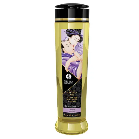 Shunga Erotic Massage Oil Sensation Lavender 8 oz.