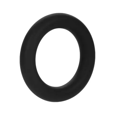 Forto F-61 3-Piece Silicone Cockring Set in Black