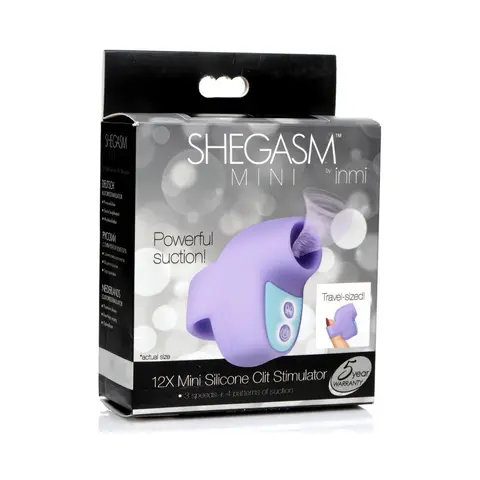 Shegasm Mini 12X Mini Silicone Clit Stimulator in Purple