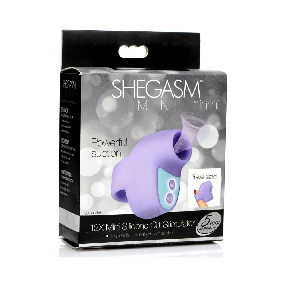 Shegasm Mini 12X Mini Silicone Clit Stimulator in Purple