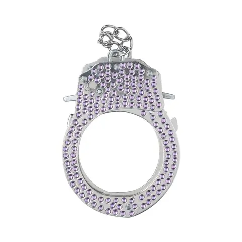 Ouch! Heavy-Duty Diamond Handcuffs in Purple