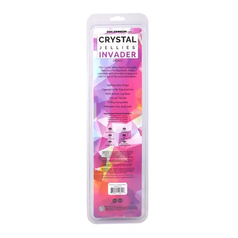 Crystal Jellies Invader 8.5 in. Dildo in Purple