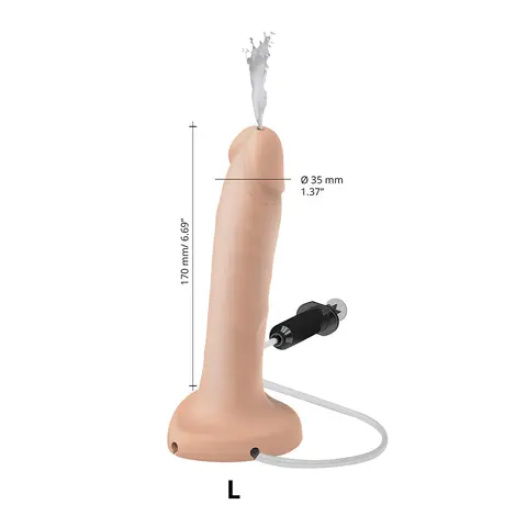 Strap-On-Me Squirting Cum Realistic Dildo Large in Vanilla