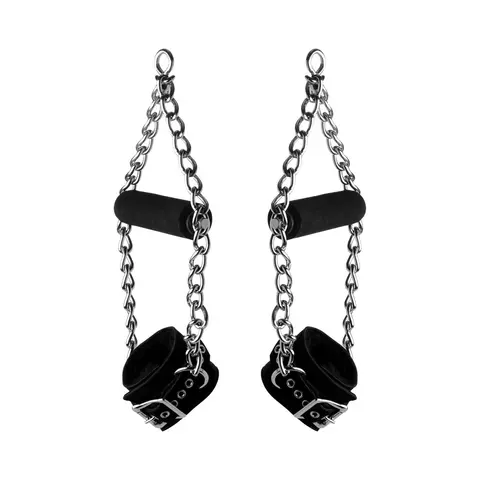 Strict Leather Fur Lined Nubuck Suspension Cuffs with Grip