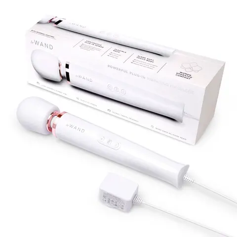 Le Wand Plug-In Vibrating Massager in White