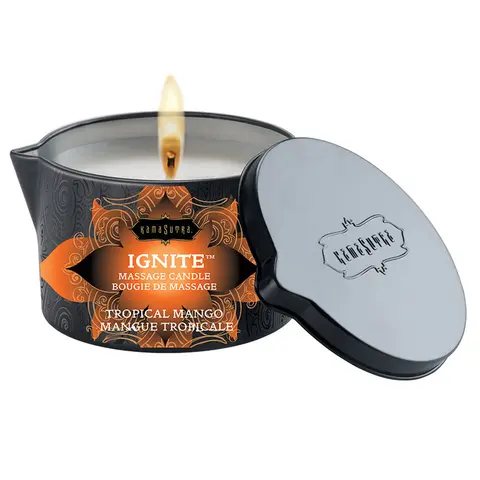 Kama Sutra Ignite Massage Candle Tropical Mango 6 oz.