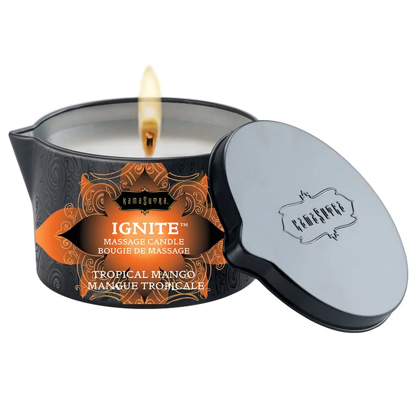 Kama Sutra Ignite Massage Candle Tropical Mango 6 oz.