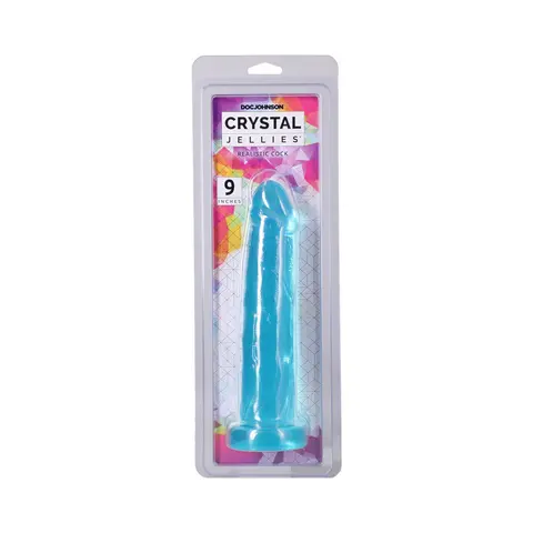 Crystal Jellies Realistic Cock 9 in. in Teal