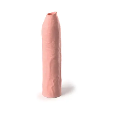 Fantasy X-tensions Elite Uncut 7 in. Open-Ended Silicone Enhancement Sleeve in Beige