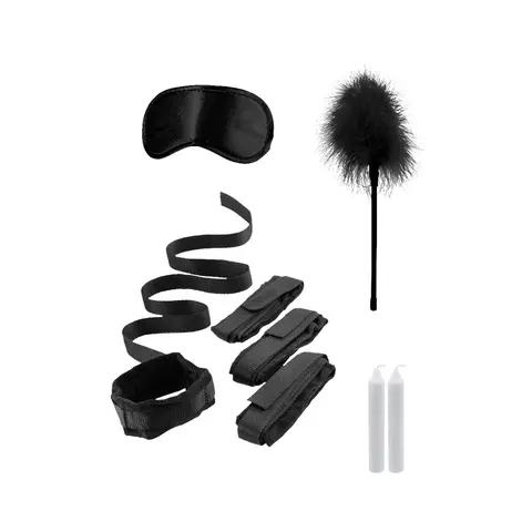 Ouch! Black & White Bed Bindings Restraint Kit Black