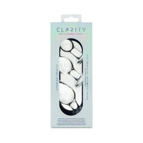 Clarity Utopian Trinity Glass Plug Set
