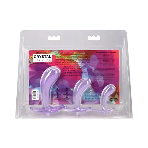 Crystal Jellies Curved Anal Trainer Set in Purple