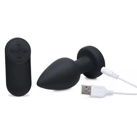 Booty Sparks Rechargeable Light Up Vibrating Anal Plug with Remote Control Medium