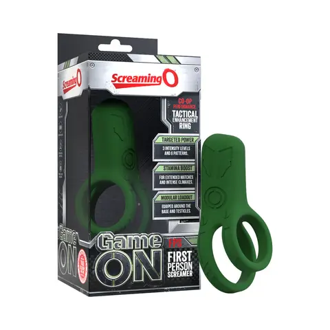Screaming O First Person Screamer Vibrating Ring in Green