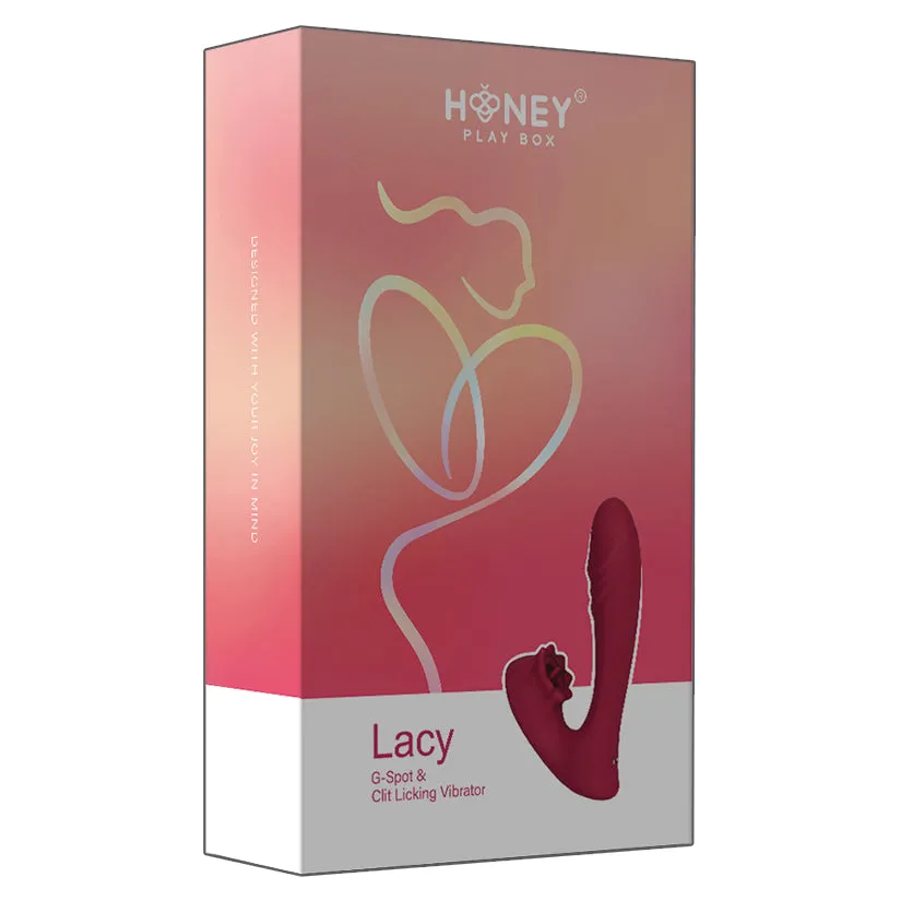 Honey Play Box Lacy G-Spot Vibrator with Tongue Licker