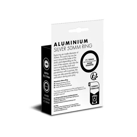 Prowler RED Aluminum Silver 50mm Ring