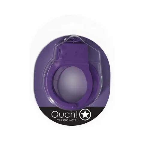 Ouch! Classic Metal Handcuffs in Purple