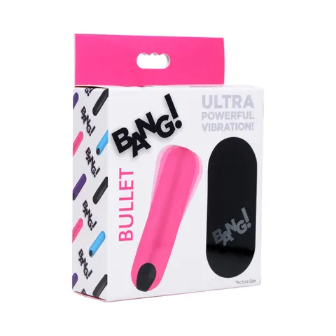 BANG! Vibrating Bullet with Remote Control in Pink