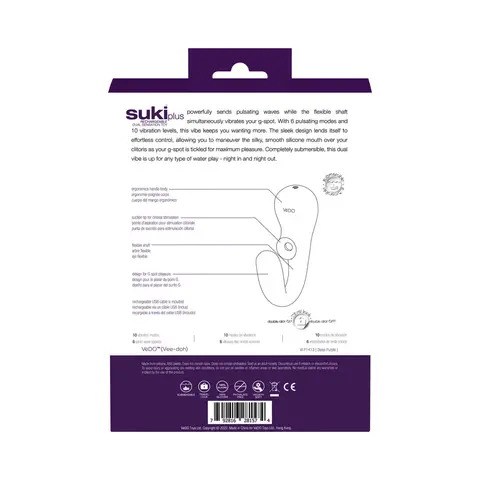 VeDO Suki Plus Rechargeable Dual Sonic Vibe Deep Purple
